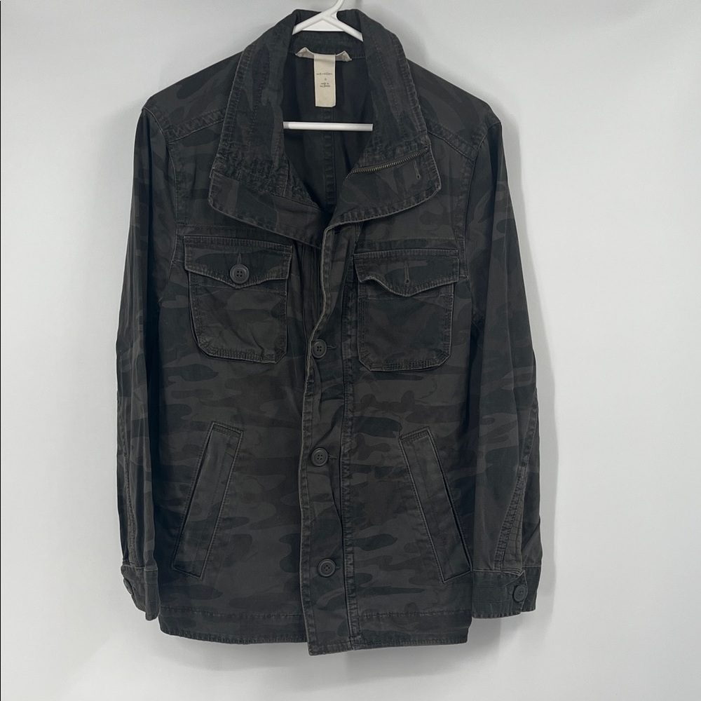 Vintage London Jean Grey Camouflage Jacket Size Small Victorias Secret